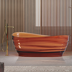 Ванна прозрачная Abber Kristall 150х75 AT9709Opal коричневая купить в интернет-магазине Sanbest