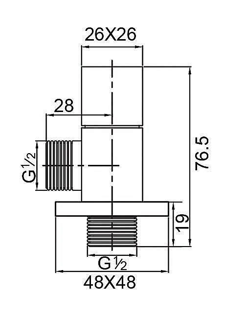 Кран угловой Veragio SBORTIS VR.SBR-8221.CR купить в интернет-магазине сантехники Sanbest