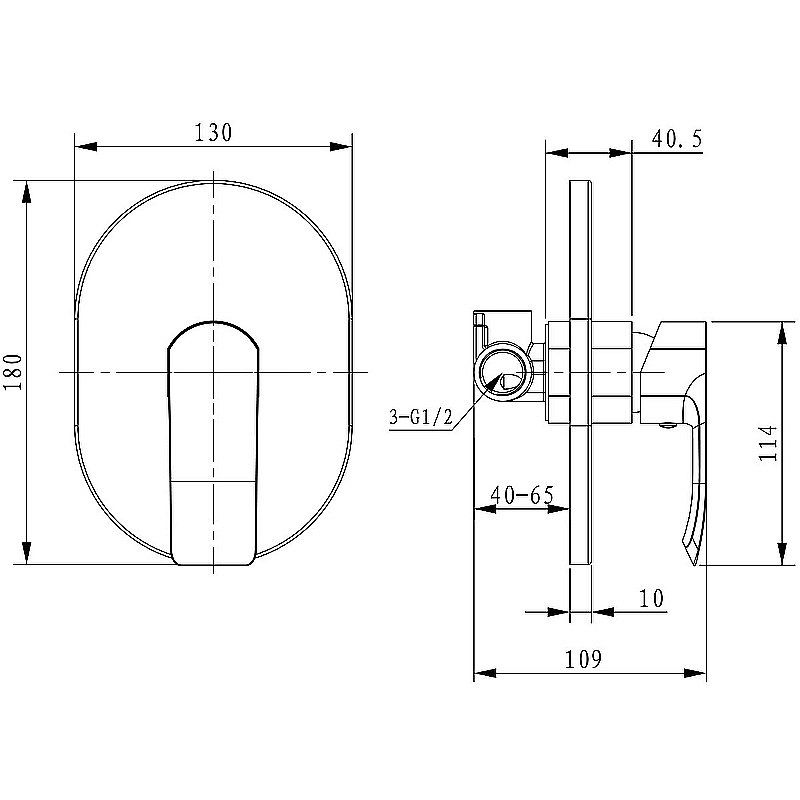 Смеситель для душа Kaiser Aurora 67177 купить в интернет-магазине сантехники Sanbest