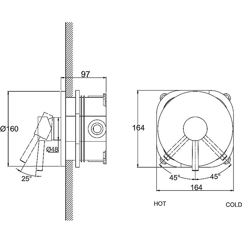 Смеситель для душа Kaiser Merkur 26117 купить в интернет-магазине сантехники Sanbest