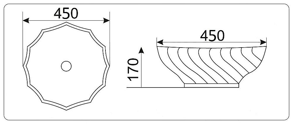 Раковина накладная Ceramalux N 45 9073 белая купить в интернет-магазине Sanbest