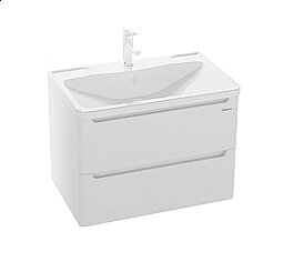 Тумба с раковиной подвесная Grossman АДЕЛЬ 70 белая для ванной в интернет-магазине Sanbest