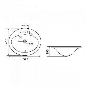 Раковина Orange 52 B06-520w3 белая купить в интернет-магазине Sanbest