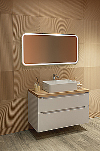 Зеркало Azario Мальта 60х120 LED-00002936 белое в ванную от интернет-магазине сантехники Sanbest