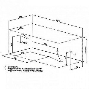 Акриловая ванна Aquanet Valencia 170x80 213344 с к/с купить в интернет-магазине Sanbest