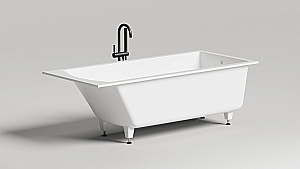 Ванна Salini Cascata S-Sense 180х80 104213G белая купить в интернет-магазине Sanbest