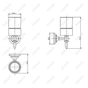 Стакан подвесной Melana MLN-820010 купить в интернет-магазине сантехники Sanbest