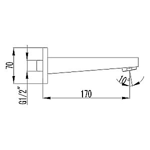 Излив для ванны Lemark LM4381С купить в интернет-магазине сантехники Sanbest