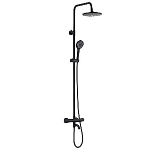 Душевая система с термостатом Olive's TERMO 34511TMB черная матовая купить в интернет-магазине сантехники Sanbest