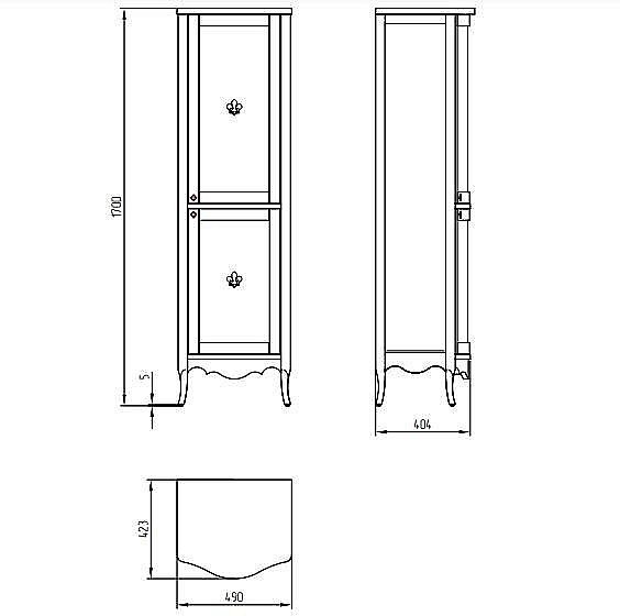 Пенал Migliore Bella 25937 49 Noce Firence правый для ванной в интернет-магазине сантехники Sanbest