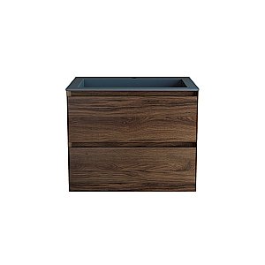 Тумба с раковиной Vincea Luka 60 VMC-2L600CO/VCB-13600G тёмный дуб/раковина серая для ванной в интернет-магазине Sanbest