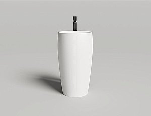 Раковина напольная Salini ALDA 03 130311G 47 из искусственного камня S-Sense, белая глянцевая купить в интернет-магазине Sanbest