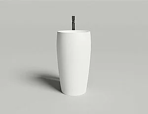 Раковина напольная Salini ALDA 03 130311G 47 из искусственного камня S-Sense, белая глянцевая купить в интернет-магазине Sanbest