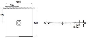 Душевой поддон Jacob Delafon REPLAY N141K-220 100x100 белый купить в интернет-магазине Sanbest