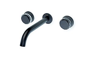 Смеситель для раковины Boheme AURA 152-2-B-A черный купить в интернет-магазине сантехники Sanbest