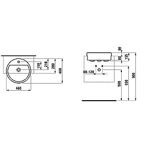 Раковина Laufen Living City 8.1343.1.000.104.1 белая купить в интернет-магазине Sanbest
