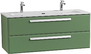 Тумба с раковиной Cezares ECO-CER-N 120 ECO-CER-N-1200-2C-SO-PS-P фисташковый софт для ванной в интернет-магазине Sanbest