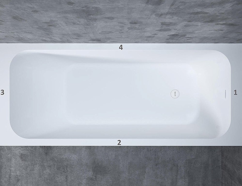 Ванна Salini Orlanda Kit S-Sense 160x70 102115M белая матовая купить в интернет-магазине Sanbest