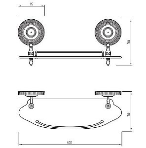 Полка Migliore Monte Carlo 31589 хром купить в интернет-магазине сантехники Sanbest