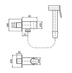 Гигенический душ Rav-Slezak SK6705-1 (SK0054/1) хром купить в интернет-магазине сантехники Sanbest
