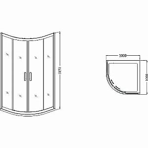 Душевой уголок RGW Dolphin TN-209-J 100x100 28912900-11 стекло прозрачное/профиль хром купить в интернет-магазине Sanbest