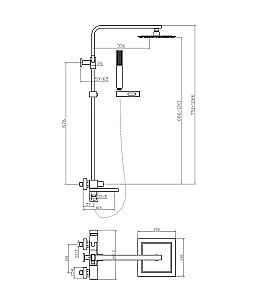 Душевая система Agger Great A2893311 хром с декором купить в интернет-магазине сантехники Sanbest
