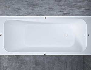 Ванна Salini Orlanda Kit S-Sense 160x70 102115M белая матовая купить в интернет-магазине Sanbest