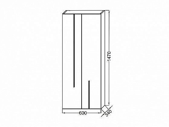 Пенал Jacob Delafon NOUVELLE VAGUE RU 60 фактурный дуб для ванной в интернет-магазине сантехники Sanbest