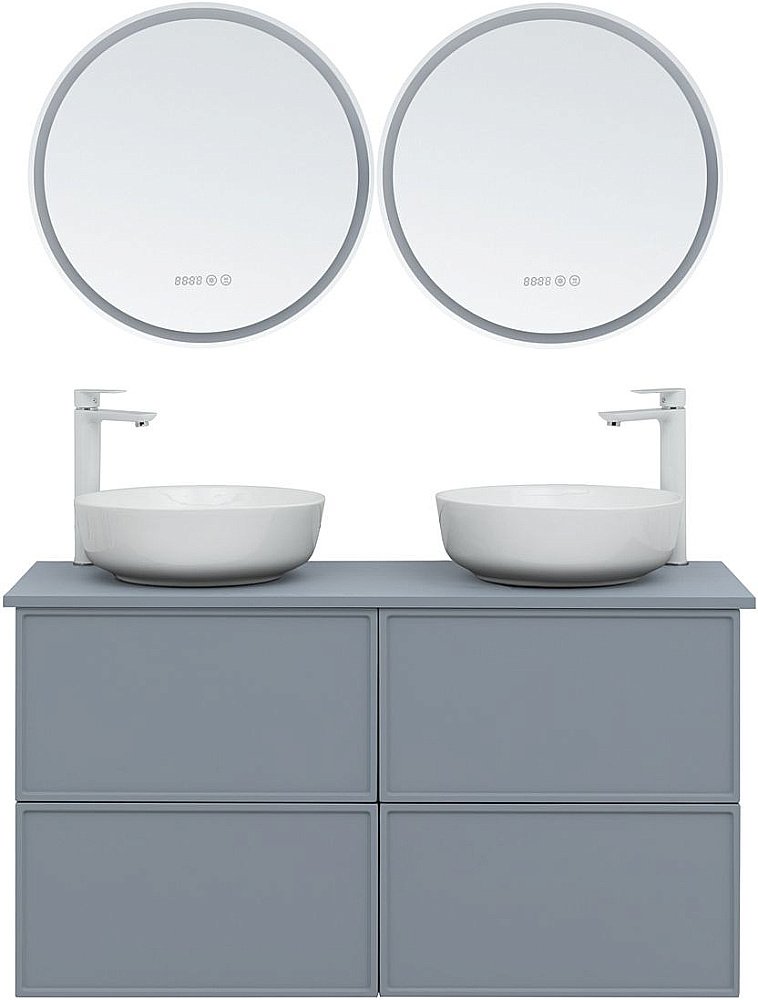 Тумба с раковиной Aquanet Арт 120 мисти грин для ванной в интернет-магазине Sanbest