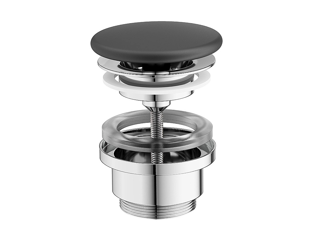 Донный клапан Ravak FLAT X01921 черный матовый купить в интернет-магазине сантехники Sanbest