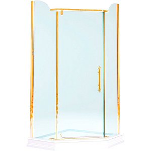 Душевой уголок Migliore Diadema 24174 100x100 стекло прозрачное/золото купить в интернет-магазине Sanbest