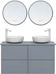 Тумба с раковиной Aquanet Арт 120 мисти грин для ванной в интернет-магазине Sanbest