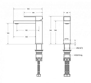 Смеситель для раковины Cezares SLIDER-LS-GM оружейная сталь купить в интернет-магазине сантехники Sanbest