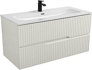 Тумба с раковиной Cezares DUET-N 100 DUET-N-1000-2C-SO-AS-P альпака брашированная для ванной в интернет-магазине Sanbest