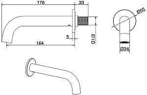 Излив Allen Brau Priority 5.31018-BN купить в интернет-магазине сантехники Sanbest