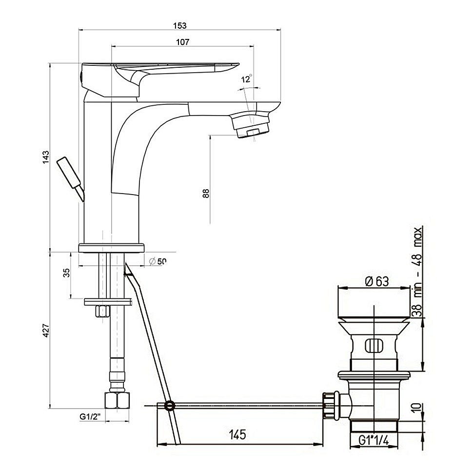 Набор смесителей Paini Garda 3в1 76CRSET4 хром купить в интернет-магазине сантехники Sanbest