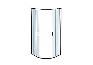 Душевой уголок Aquatek Ария AQ ARI RO 10020BL 100х100 стекло прозрачное/профиль черный купить в интернет-магазине Sanbest