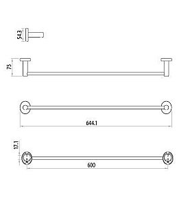 Полотенцедержатель Lemark Atlantiss LM3238C купить в интернет-магазине сантехники Sanbest