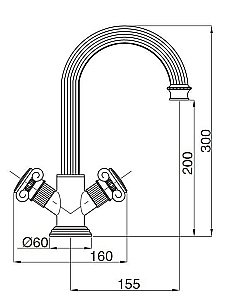 Смеситель для раковины Cezares APHRODITE-LS2-01-S1 хром купить в интернет-магазине сантехники Sanbest