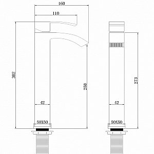 Смеситель для раковины Abber Wasserfall AF8611NG никель купить в интернет-магазине сантехники Sanbest