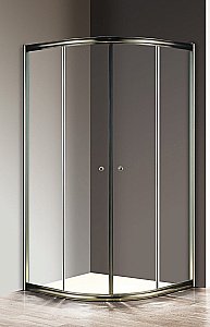Душевой уголок Cezares Giubileo 90х90 GIUBILEO-R-2-90-SCORREVOLE-C-Br стекло прозрачное/профиль бронза матовый купить в интернет-магазине Sanbest