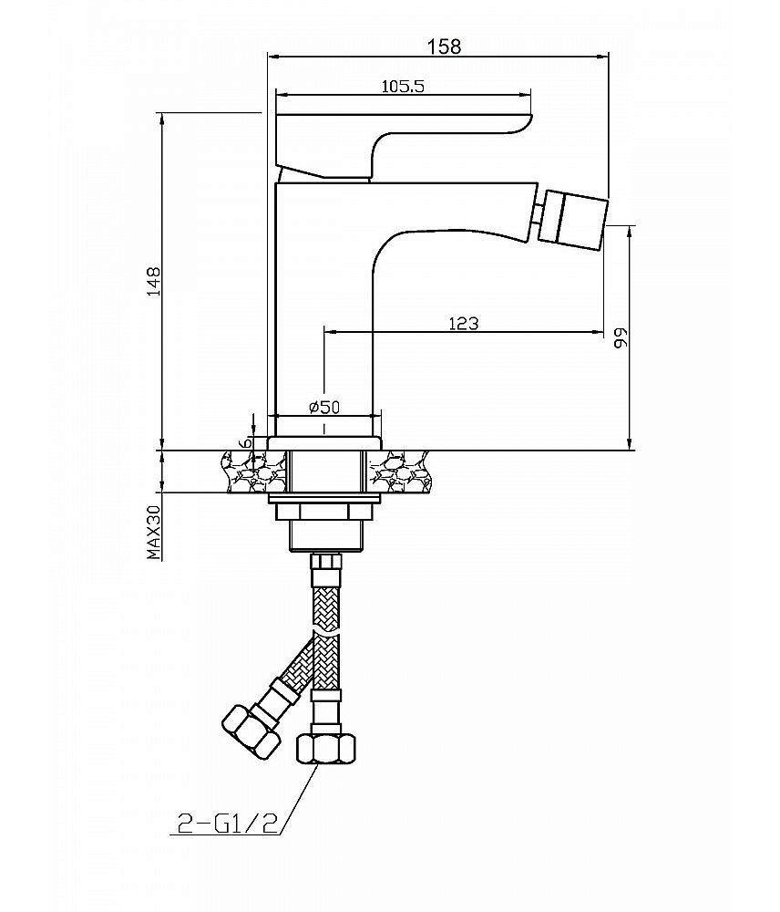 Смеситель для биде Agger Gorgeous A0203100 купить в интернет-магазине сантехники Sanbest