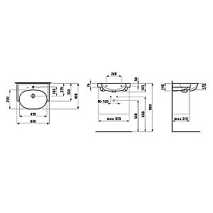 Раковина Laufen New Classic 8.1385.3.000.109.1 белая купить в интернет-магазине Sanbest