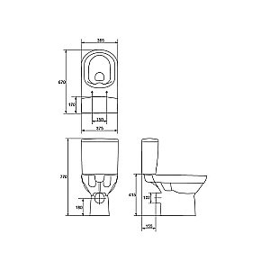 Унитаз Cersanit City Clean On 010/011 с бачком, безободковый купить в интернет-магазине Sanbest