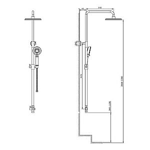 Душевая система Caprigo Parts 99-560-VOT бронза купить в интернет-магазине сантехники Sanbest