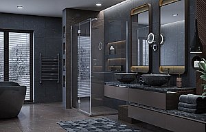 Душевой уголок Ambassador Diamond 12011108 90x120 стекло прозрачное/профиль хром купить в интернет-магазине Sanbest