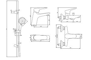Душевой набор RedBlu by Damixa Origin Bit 409007700 купить в интернет-магазине сантехники Sanbest