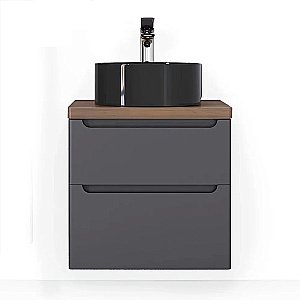 Тумба с раковиной Jorno Wood 60 серая для ванной в интернет-магазине Sanbest