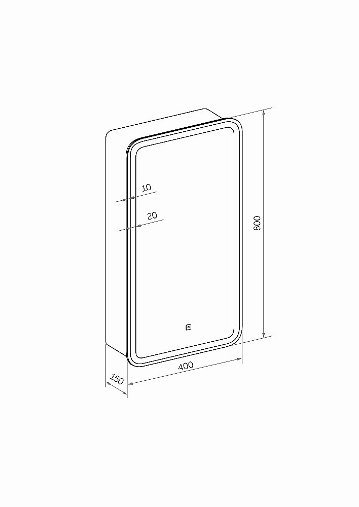 Зеркальный шкаф Taliente Cbled TA-CBled-EL4080R 40 купить в интернет-магазине сантехники Sanbest