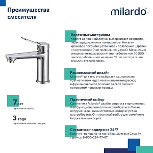 Смеситель для раковины Milardo Enjoy ENJSB00M01 купить в интернет-магазине сантехники Sanbest